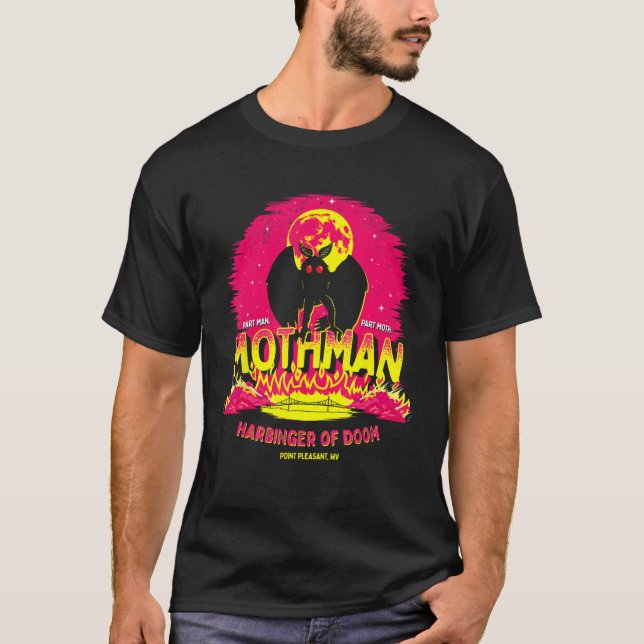 Mothman - Harbinger of Doom! Funny Cute Cryptid Cr T-Shirt (Front)