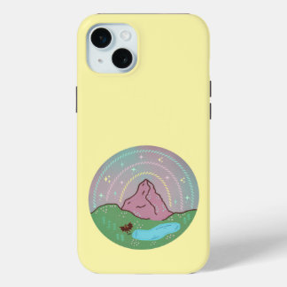 Mothman Home Planet | Cryptid Cosmic Folklore Art iPhone 15 Plus Case