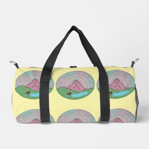 Mothman Home Planet | Cryptid Cosmic Folklore Art Duffle Bag