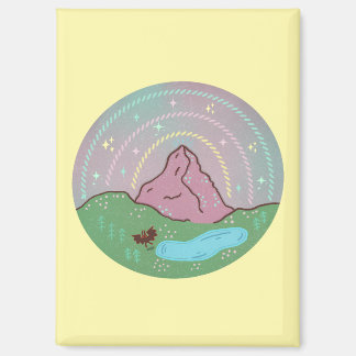 Mothman Home Planet | Cryptid Cosmic Folklore Art Magnet