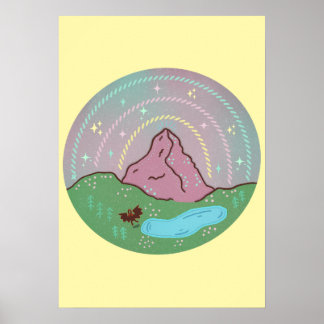 Mothman Home Planet | Cryptid Cosmic Folklore Art Poster