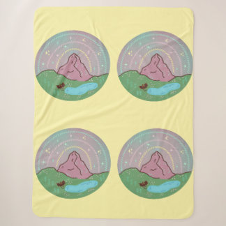 Mothman Home Planet | Cryptid Cosmic Folklore Art Sherpa Blanket