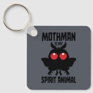 Mothman Is My Spirit Animal Silhouette Keychain