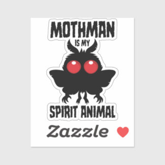 Mothman Is My Spirit Animal Silhouette Sticker