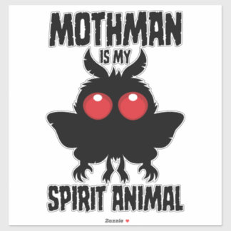 Mothman Is My Spirit Animal Silhouette Sticker