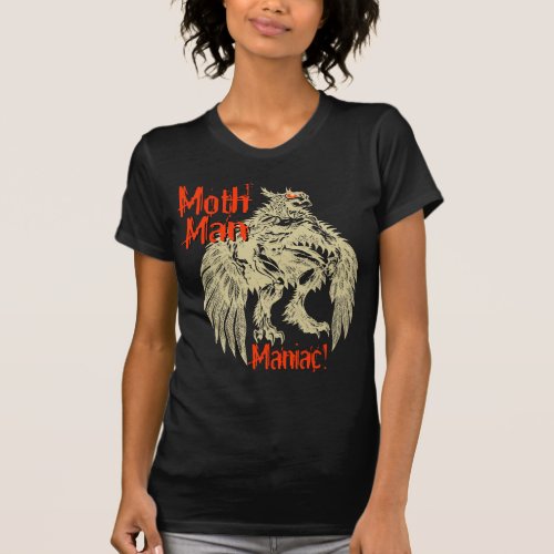 Mothman Maniac in Black T_Shirt