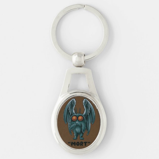 Mothman “Mort” Cryptid  Keychain (Front)