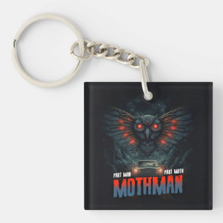 Mothman Night Sky with Car Lights Keychain