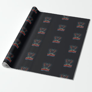 Mothman Night Sky with Car Lights Wrapping Paper