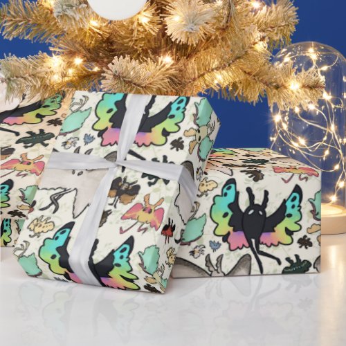 Mothman Pattern Wrapping Paper