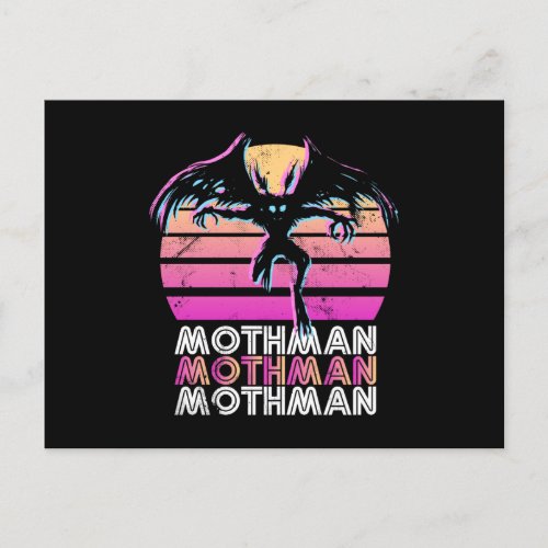 Mothman Retro 80s themed Gift Postcard