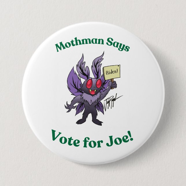 Mothman Says Vote for Joe Button (Front)