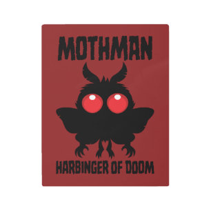 Mothman - Spooky Cute Harbinger Of Doom Metal Print