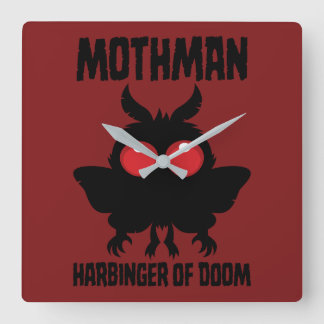 Mothman - Spooky Cute Harbinger Of Doom Square Wall Clock