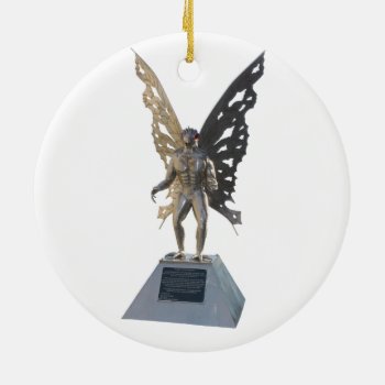 Mothman Statue From Point Pleasant West Virginia Ceramic Ornament by allphotos at Zazzle