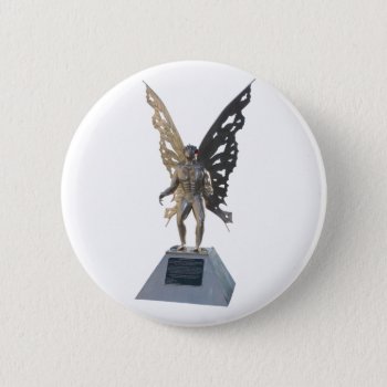 Mothman Statue From Point Pleasant West Virginia Pinback Button by allphotos at Zazzle