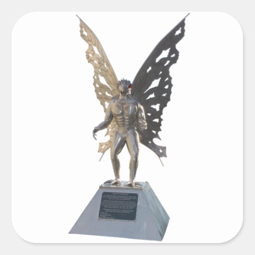 Mothman Statue from Point Pleasant West Virginia Square Sticker