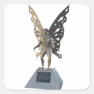 Mothman Statue from Point Pleasant West Virginia Square Sticker