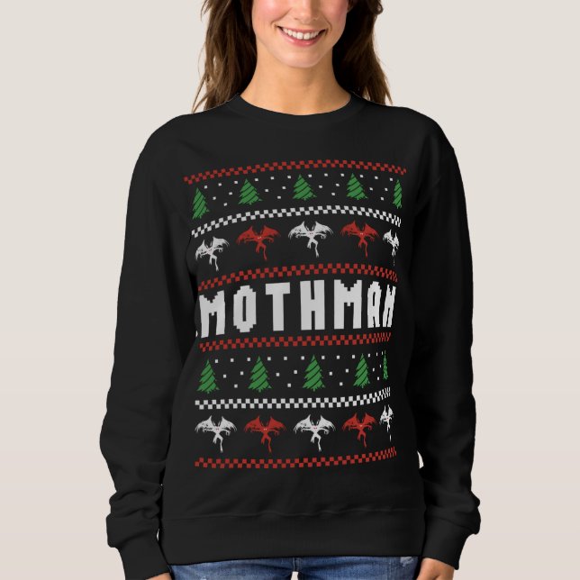 Mothman Ugly Christmas Sweater (Front)