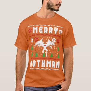 Mothman Ugly Christmas Sweater Merry Mothman
