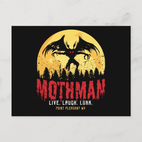 Mothman Vintage Cryptid Point Pleasant Gift Postcard