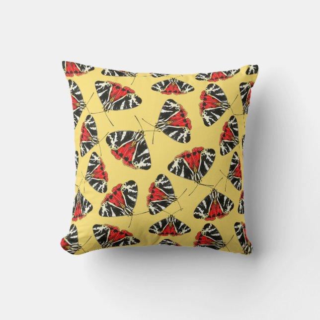 Moths 3 throw pillow (Front)