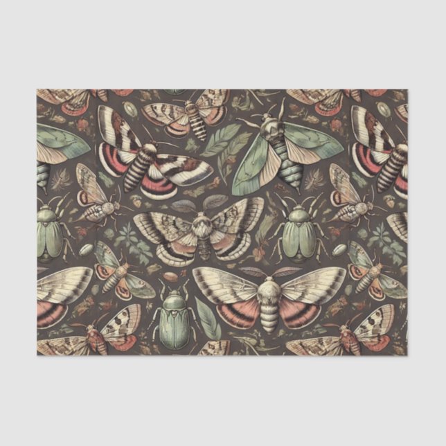 Moths and Beetles Tissue Paper | Nature-Inspired (Front)