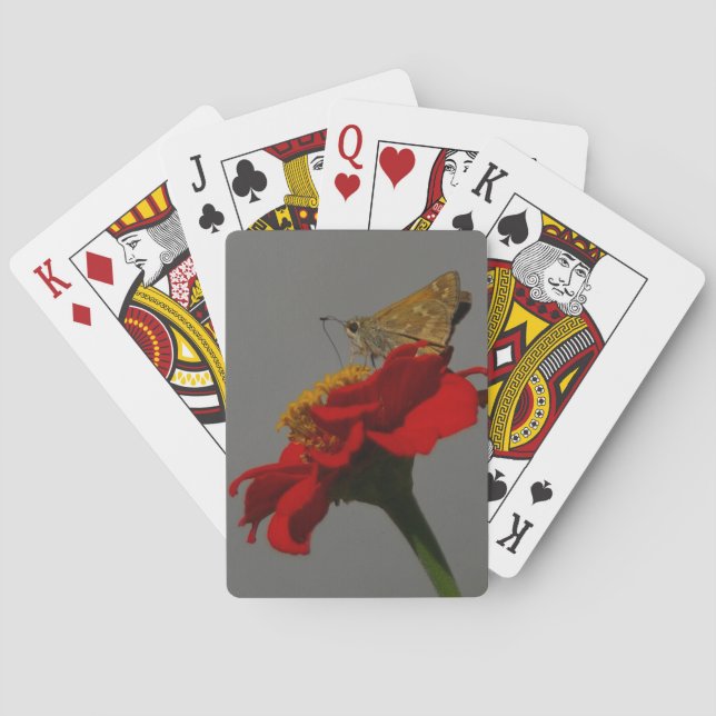 Moths and Flower Poker Cards (Back)