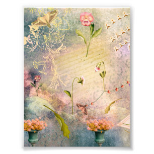 Moths and Pansies Photo Print