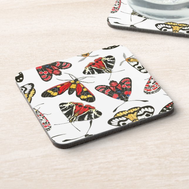 Moths Beverage Coaster (Left Side)