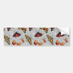 Moths on hydrangea bumper sticker