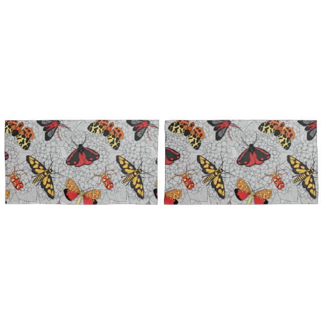 Moths on hydrangea pillow case (Front-Set)