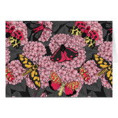 Moths on pink hydrangea (Front Horizontal)