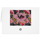 Moths on pink hydrangea cards (Back Horizontal)
