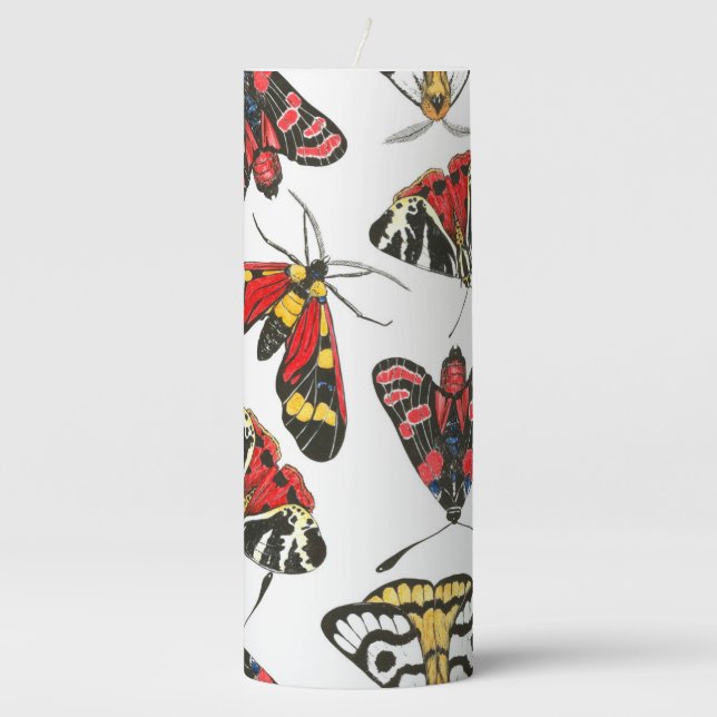 Moths Pillar Candle (Front)