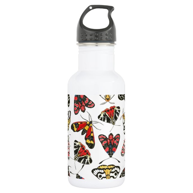 Moths Stainless Steel Water Bottle (Front)