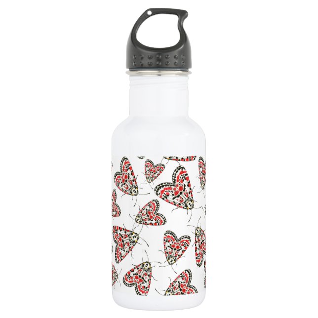Moths Stainless Steel Water Bottle (Front)