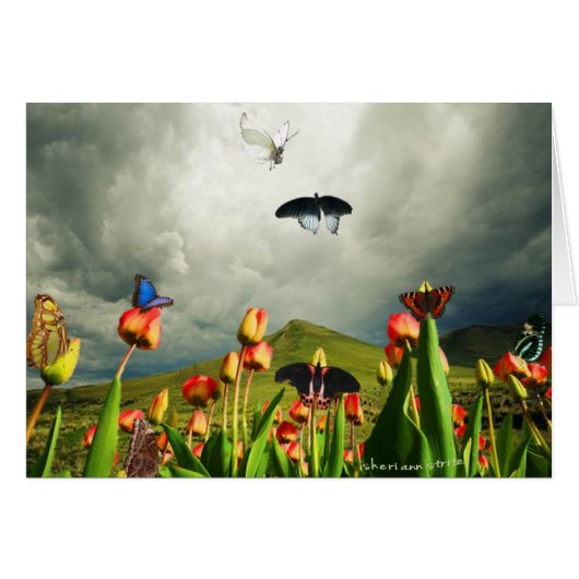 Moths & Tulips Cards (Front Horizontal)