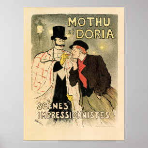 MOTHU & DORIA Theophile Steinlen French Theater Poster