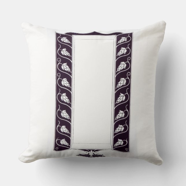Motif design, probably from 'Le Morte d'Arthur', c Throw Pillow (Front)
