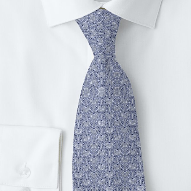  Motif Navy Heart Business Modern Neck Tie (Creator Uploaded)