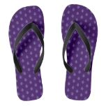 Motif on Purple Flip Flops