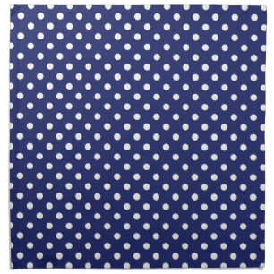 Motif Peas Blanc Marine Blue Cloth Napkin