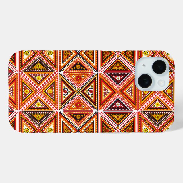 Motif Quilt Pattern iPhone Case (Back (Horizontal))