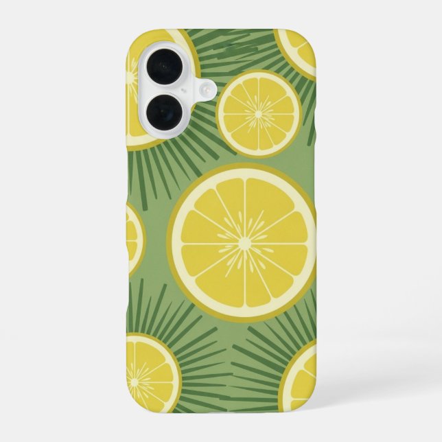 Motif Soleil Citron Vintage iPhone Case (Back)