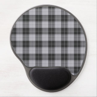 Motif tartan simple en gris gel mouse pad