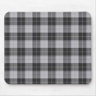 Motif tartan simple en gris mouse pad