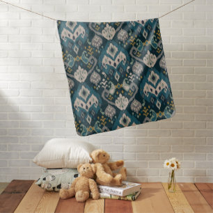 Motifs African boho paisley Floral Ikat pattern Baby Blanket