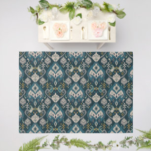 Motifs African boho paisley Floral Ikat pattern Outdoor Rug
