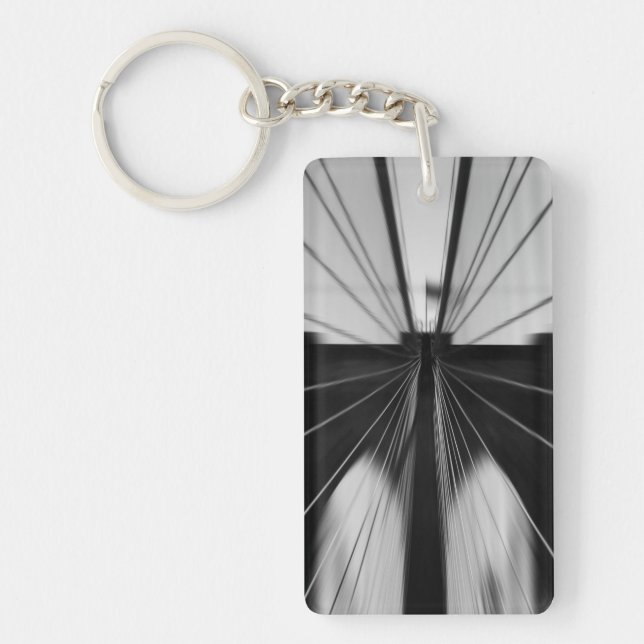 Motion Blur Brooklyn Bridge Keychain (Front)